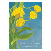 Frogs and Tulips Birthday Card