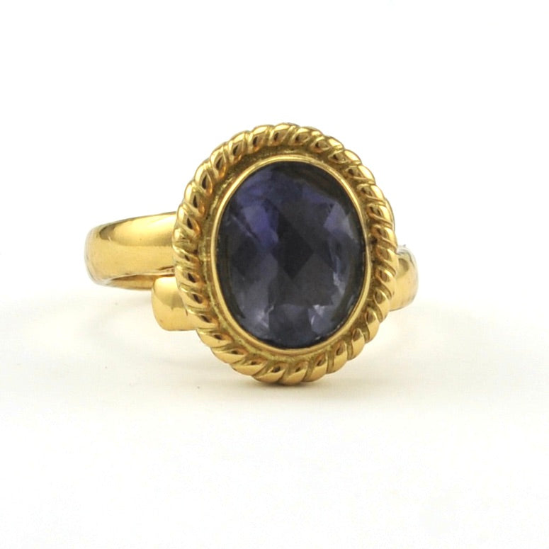 Front View Alchemía Iolite Oval Ring