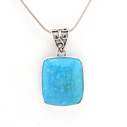 Front View Arizona Turquoise 18x20mm Rectangle Pendant