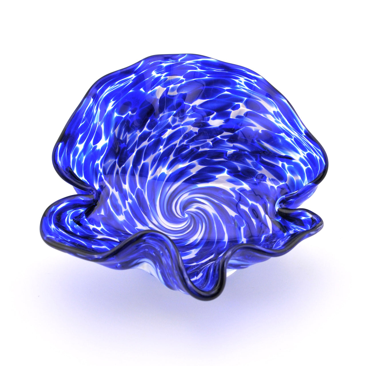 Front View Glass Cobalt Clamshell