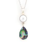 Front View Pearl Abalone Necklace