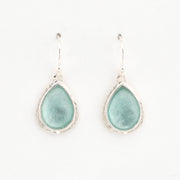 Front View Roman Glass Teardrop Dangle Earrings 1784
