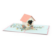 Full Card View Mother's Day Birdhouse Pop Up Card