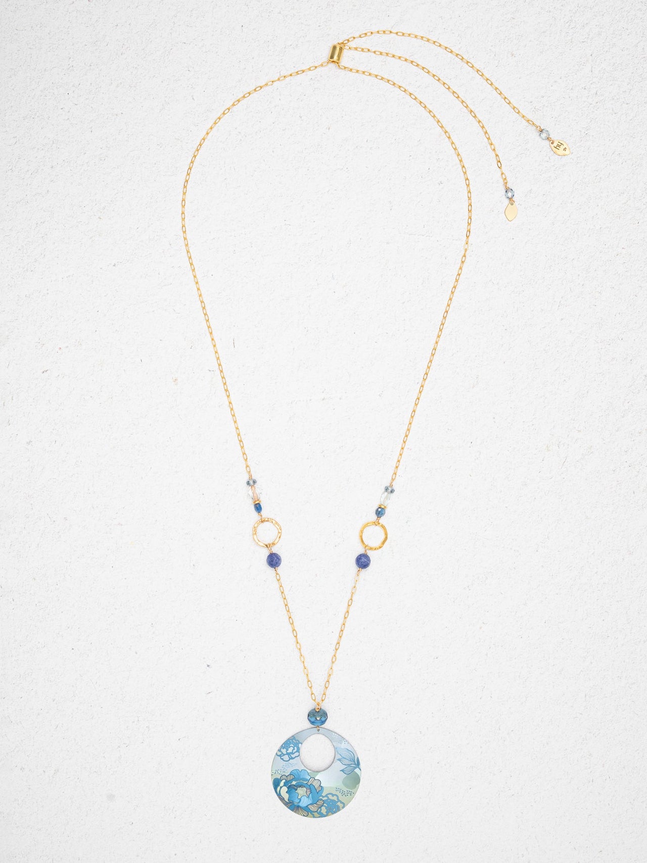 Full View Sky Blue Claire Pendant Necklace