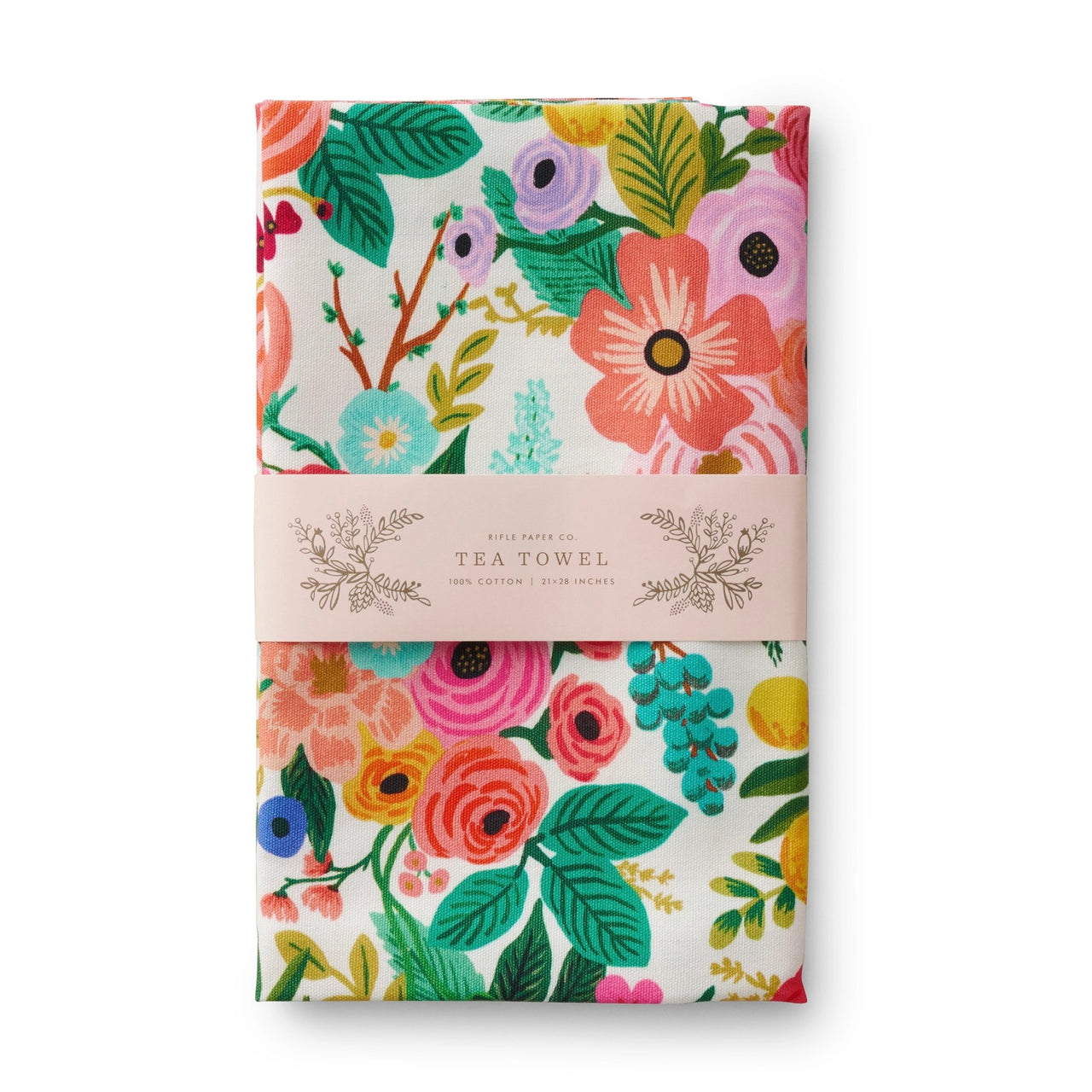 Garden Party Tea Towel with Packaging