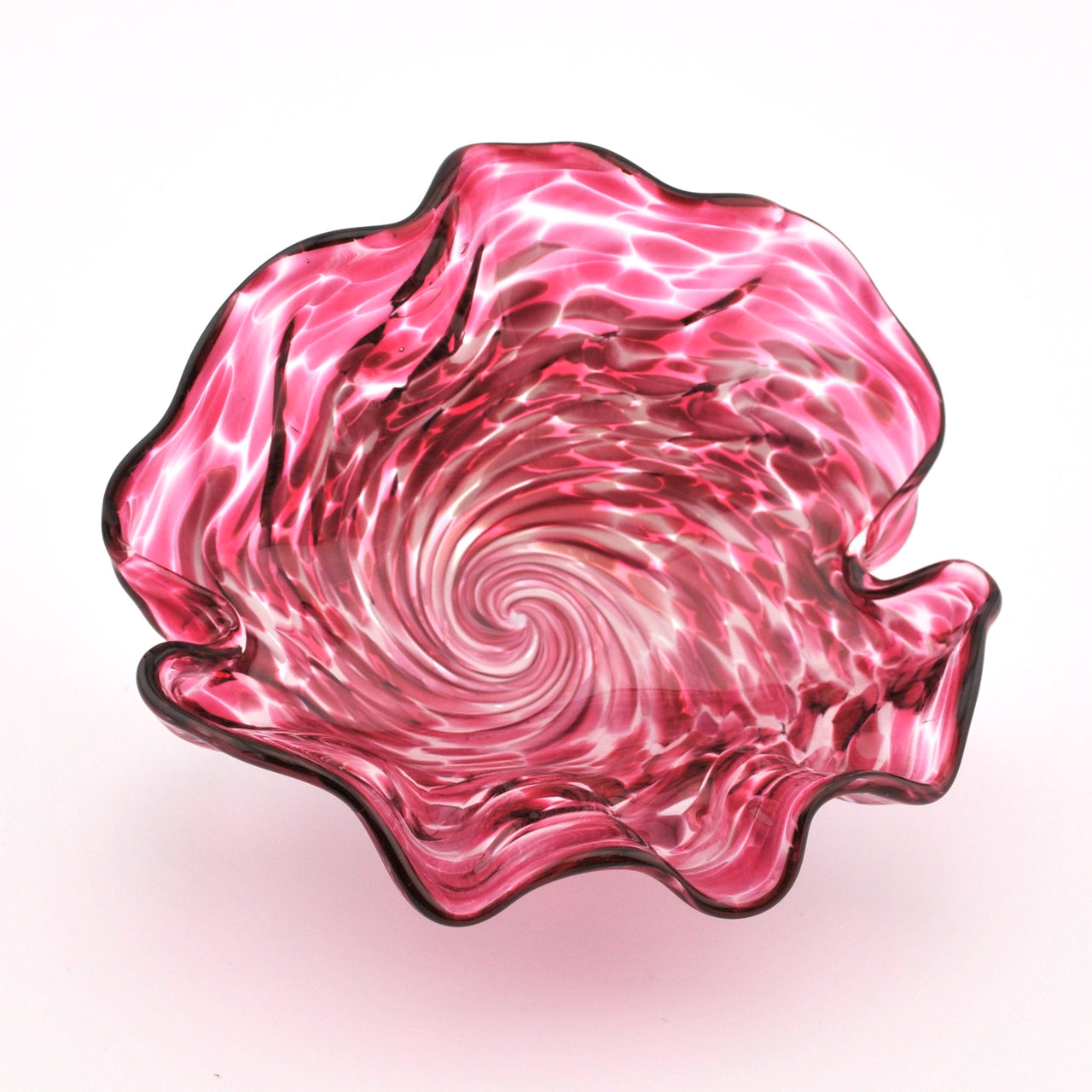 Glass Cranberry Clamshell