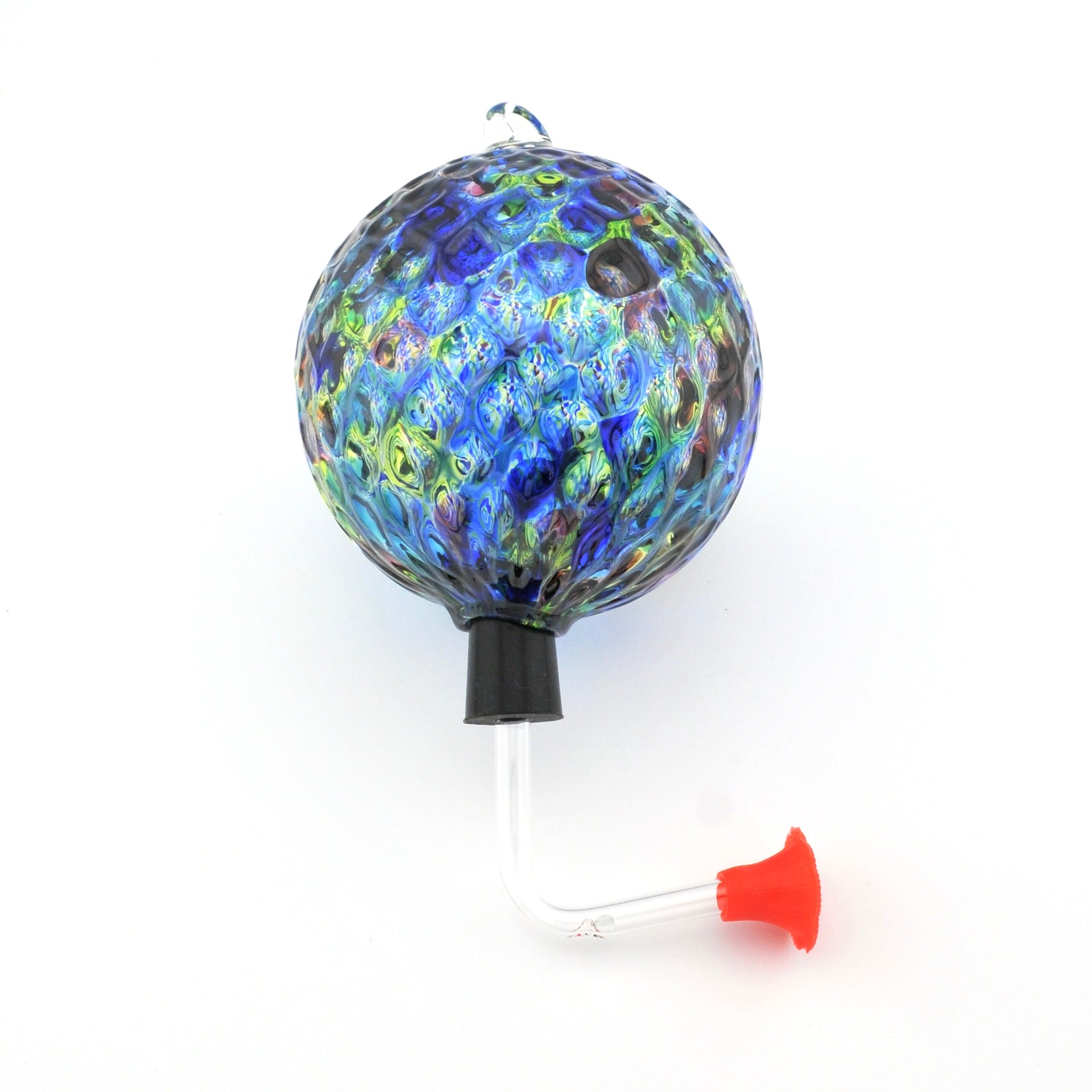 Decorative glass ball on a white background