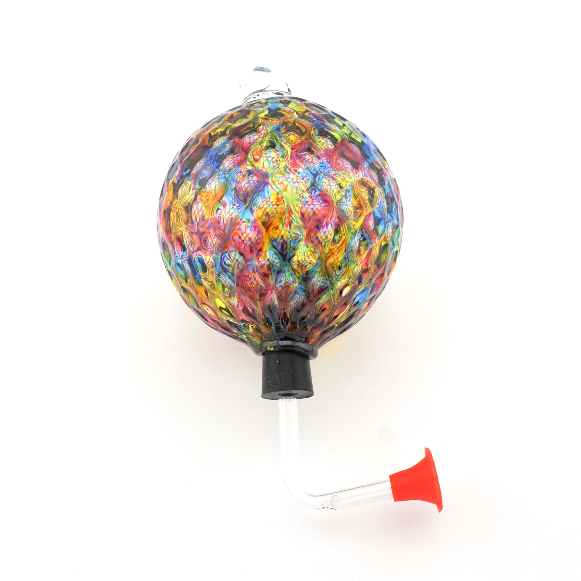 Colorful glass globe on a white background