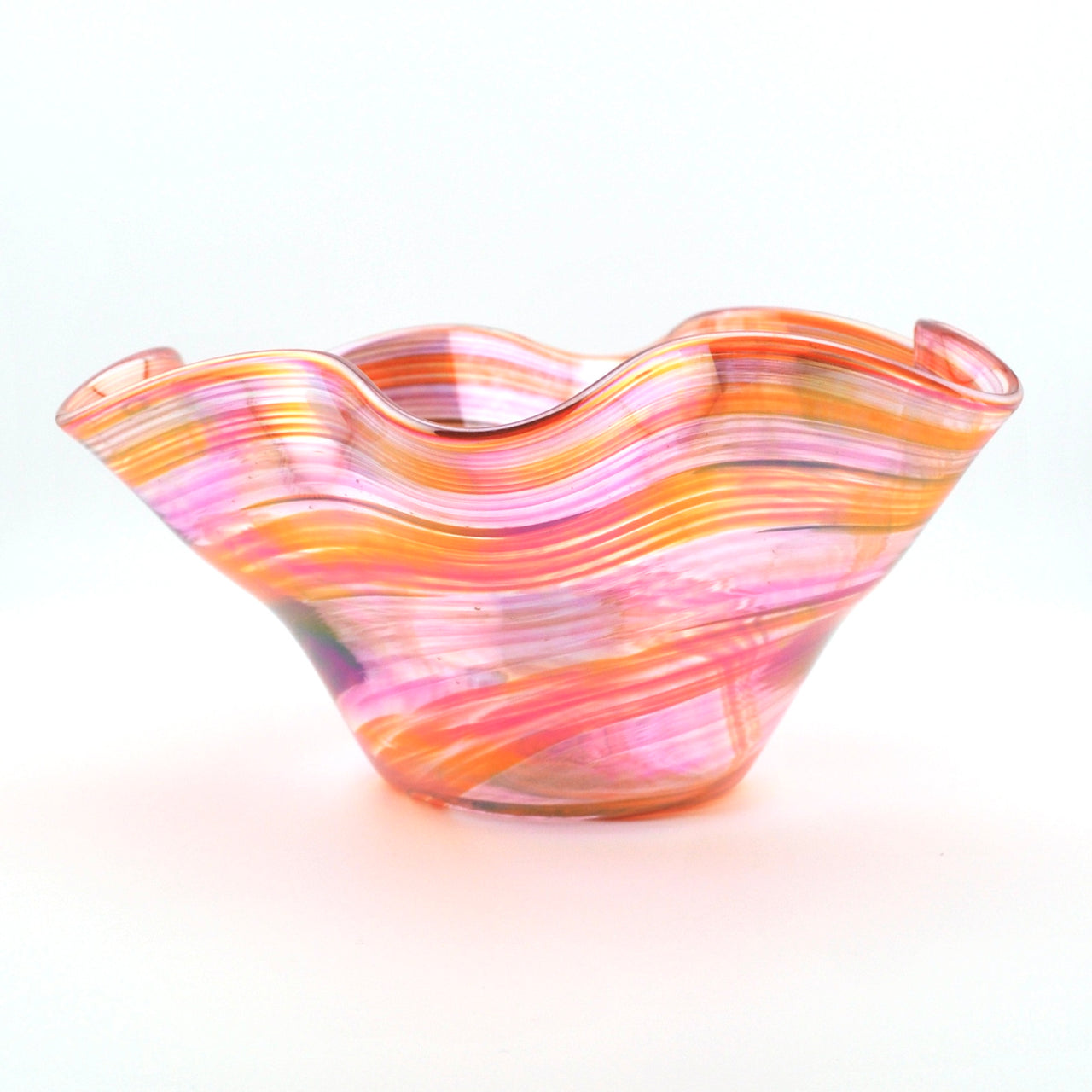 Glass Wave Bowl Watermelon