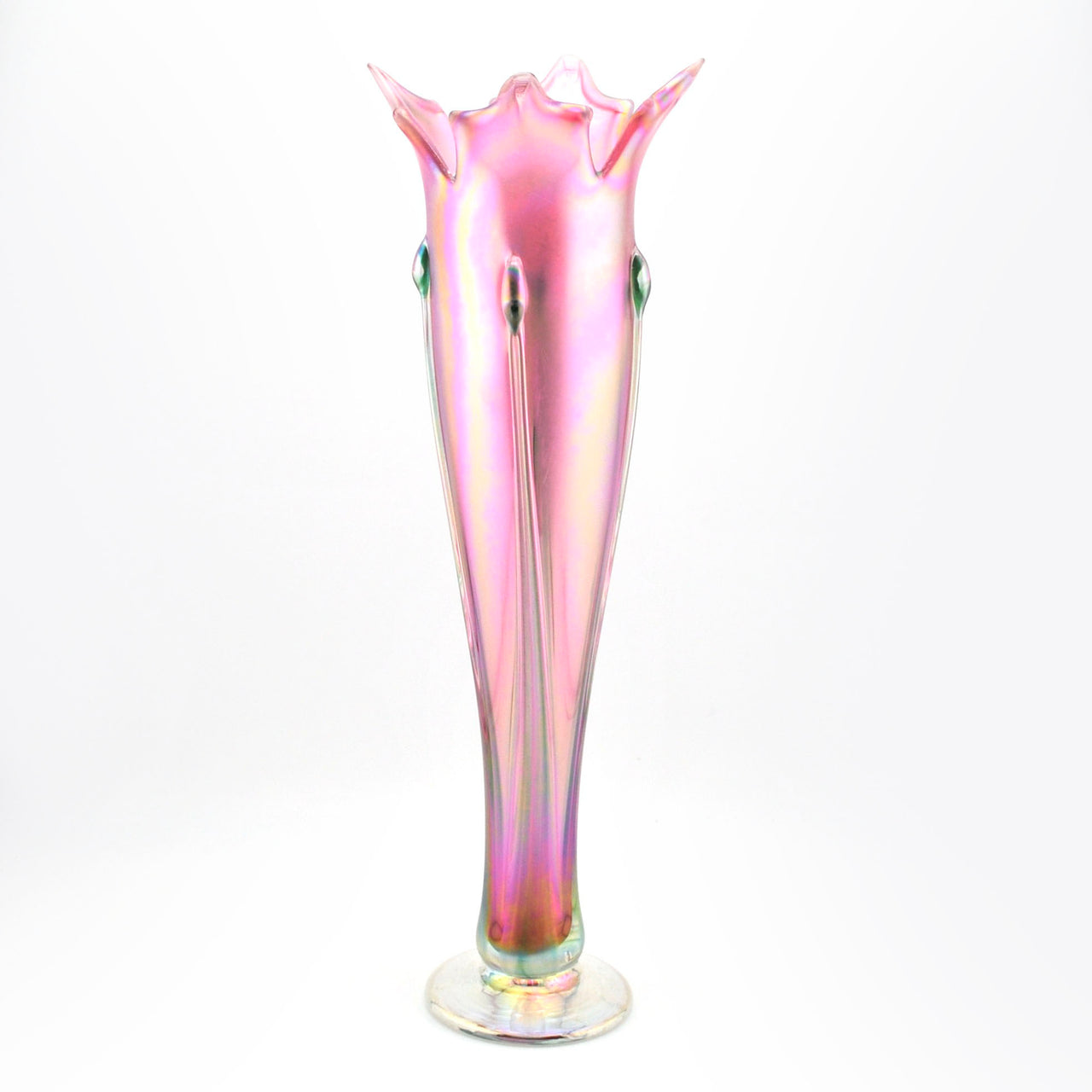 Glass Wine Red Flower Vase