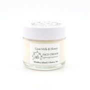 Jar of Goat Milk & Honey Face Cream on a white background