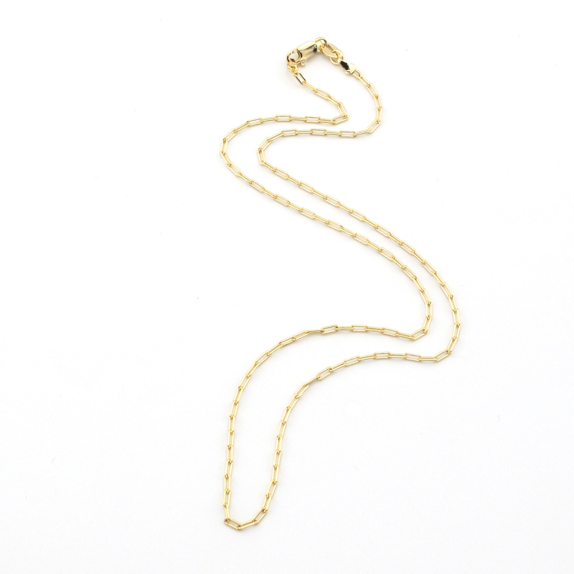 Gold Fill 18 Inch Mini Paperclip Chain