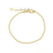 Gold Fill 2mm Cuban Chain 9 Inch Anklet