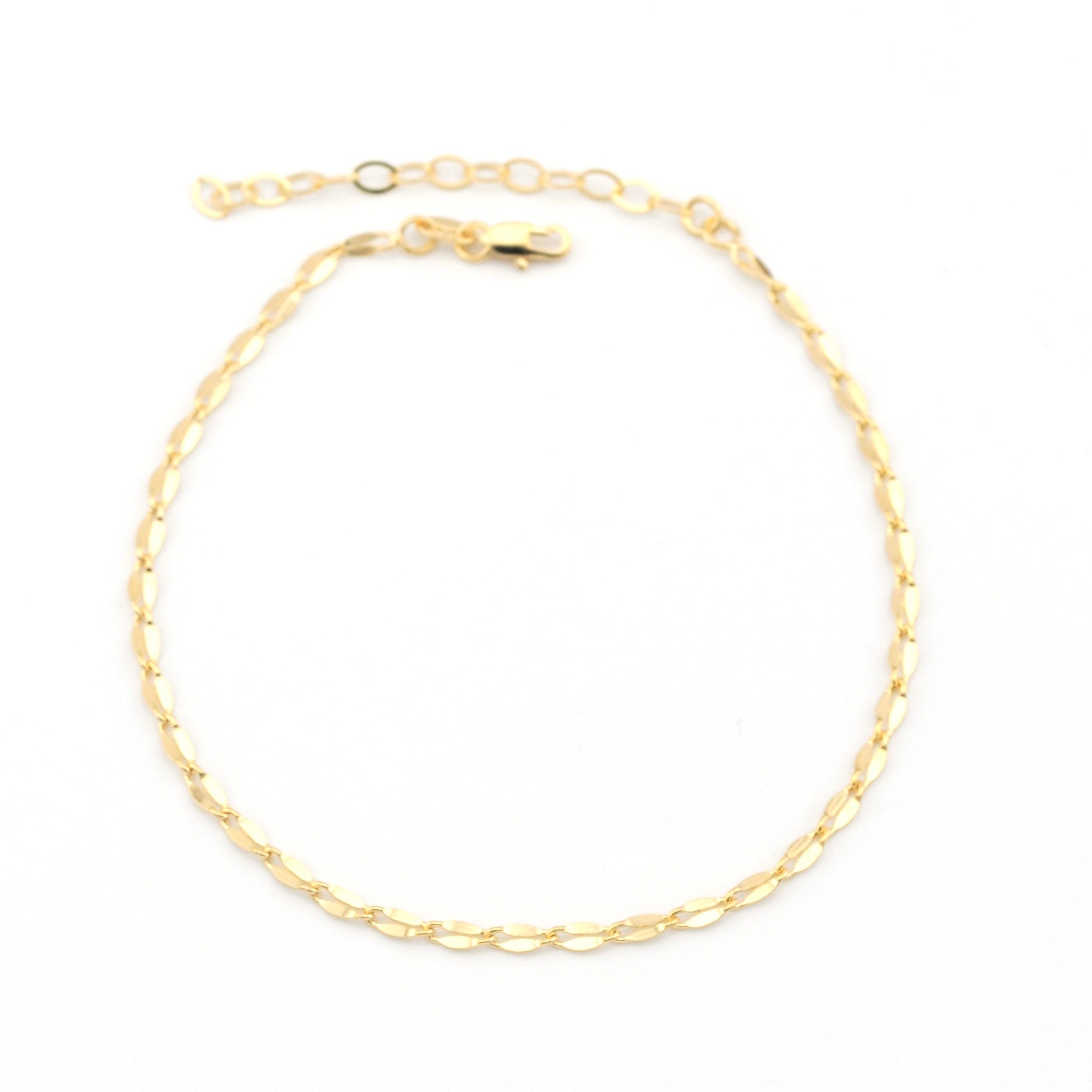 Gold Fill 3mm Fancy Chain 9 Inch Anklet