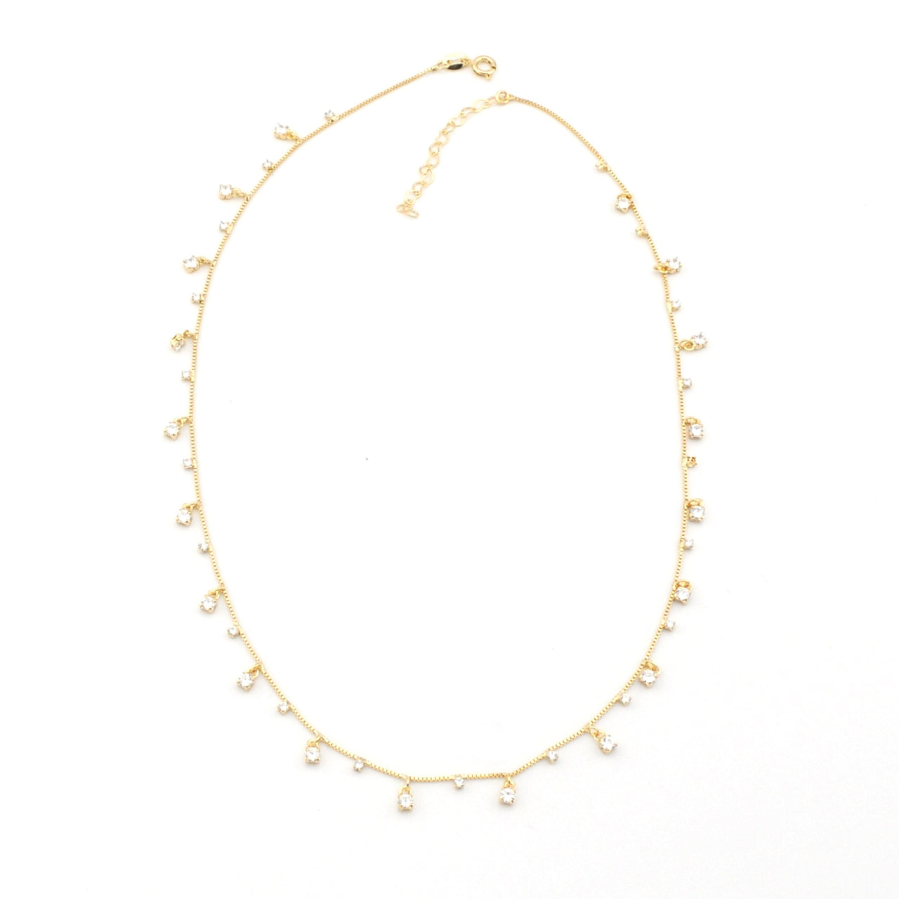 Gold Fill Cubic Zirconia Sparkles Necklace