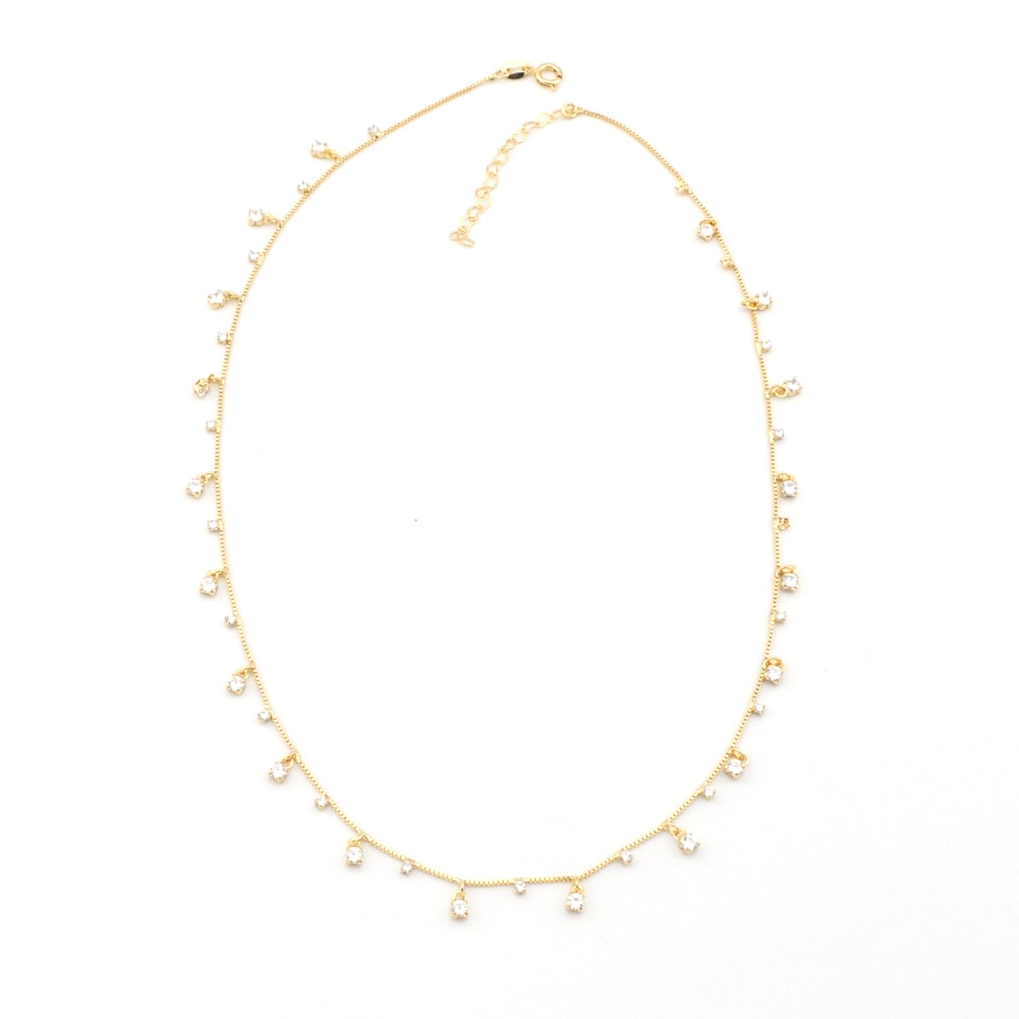 Gold Fill Cubic Zirconia Sparkles Necklace