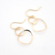 Gold Fill Double Circle Dangle Earrings