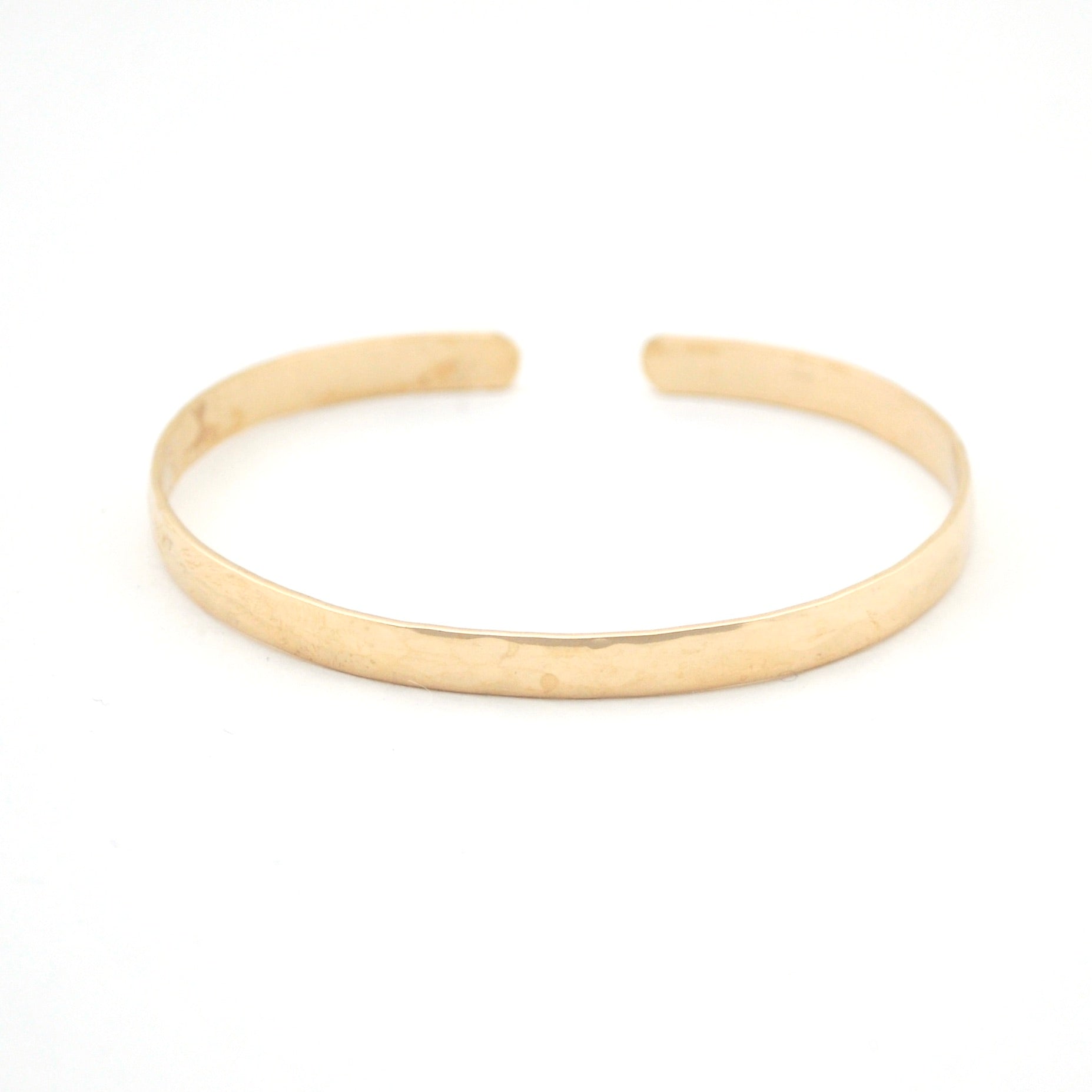 Gold Fill Hammered 4mm Cuff Bracelet