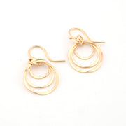 Gold Fill Triple Circle Earrings