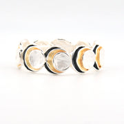 Gold Silver Layered Circle Bracelet