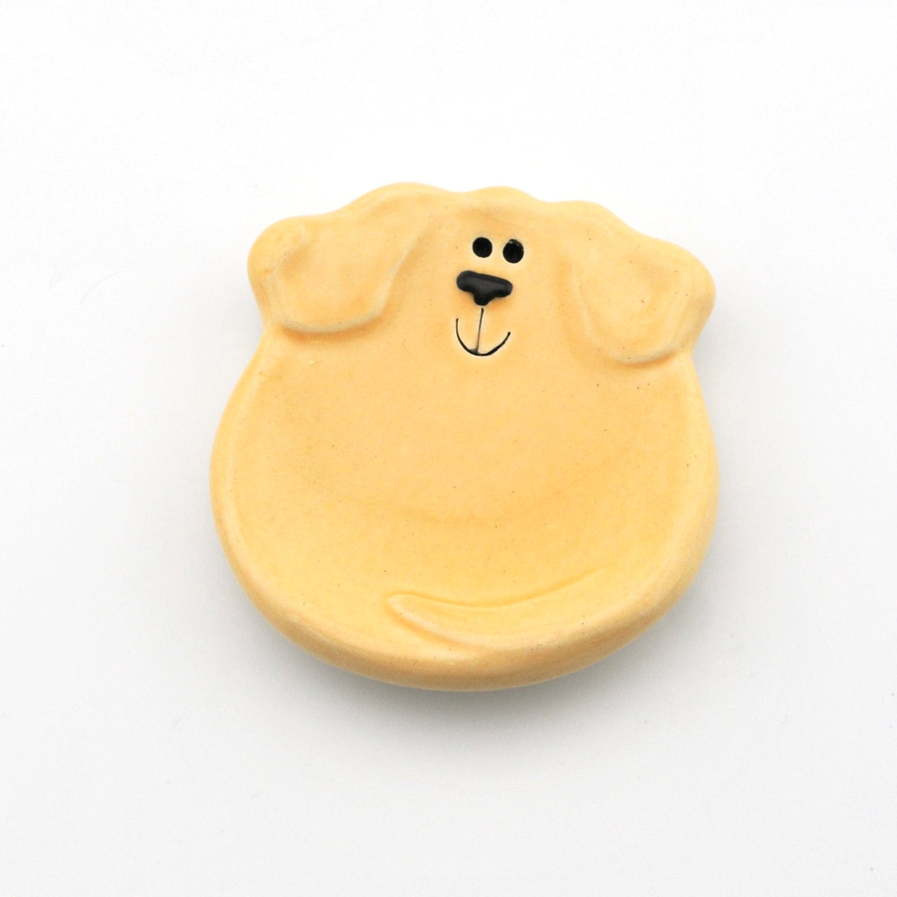 Golden Dog Ceramic Ring Dish