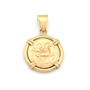 Greek Coin in Setting Reversible Pendant Reverse