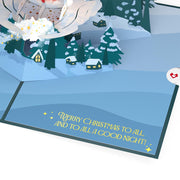 Greeting Night Sky Santa Pop Up Card