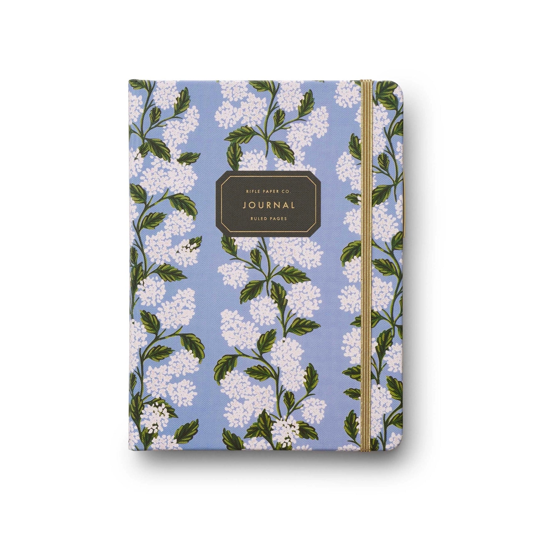 Journal with floral design on a blue background