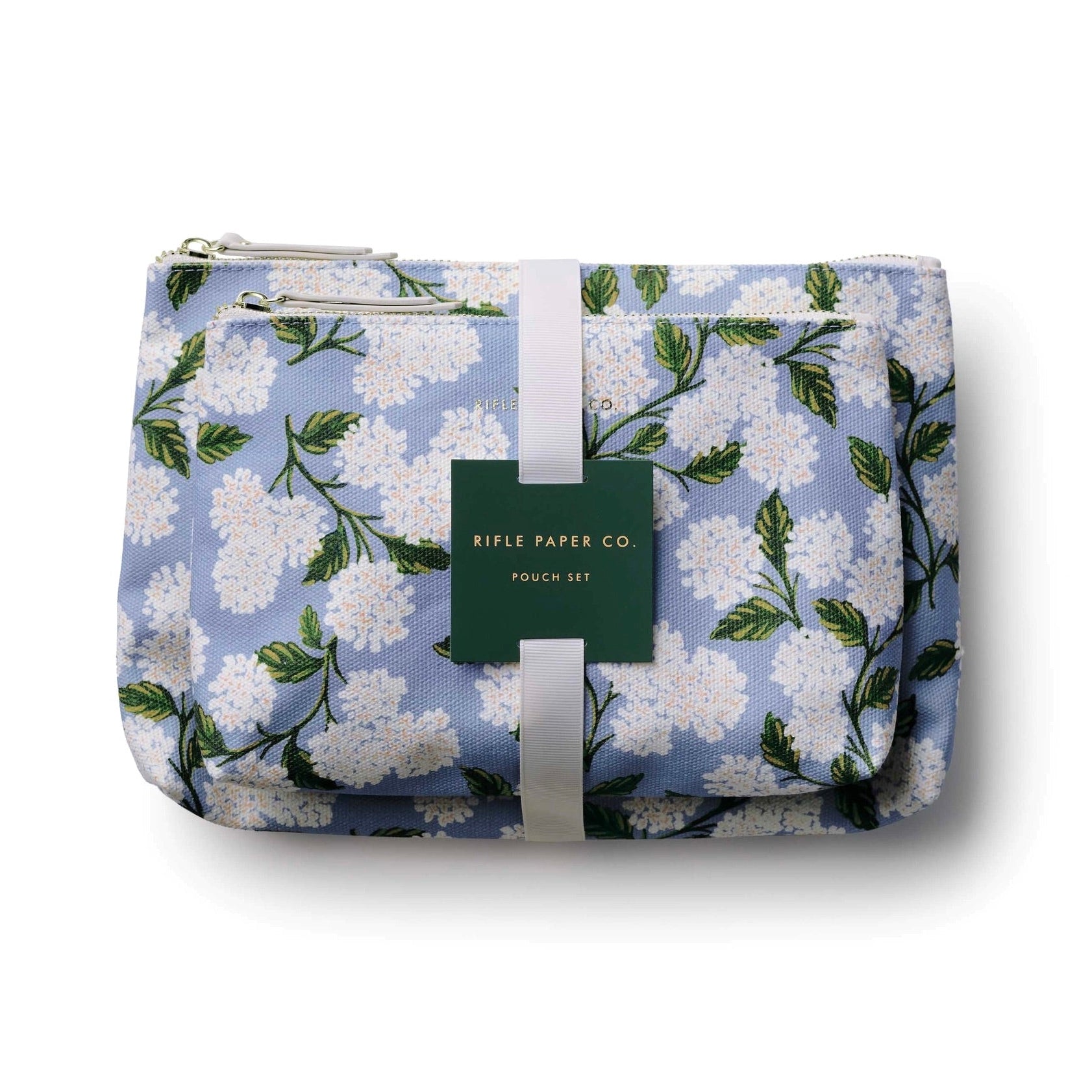Hydrangea Zippered Pouch Set with Packaging