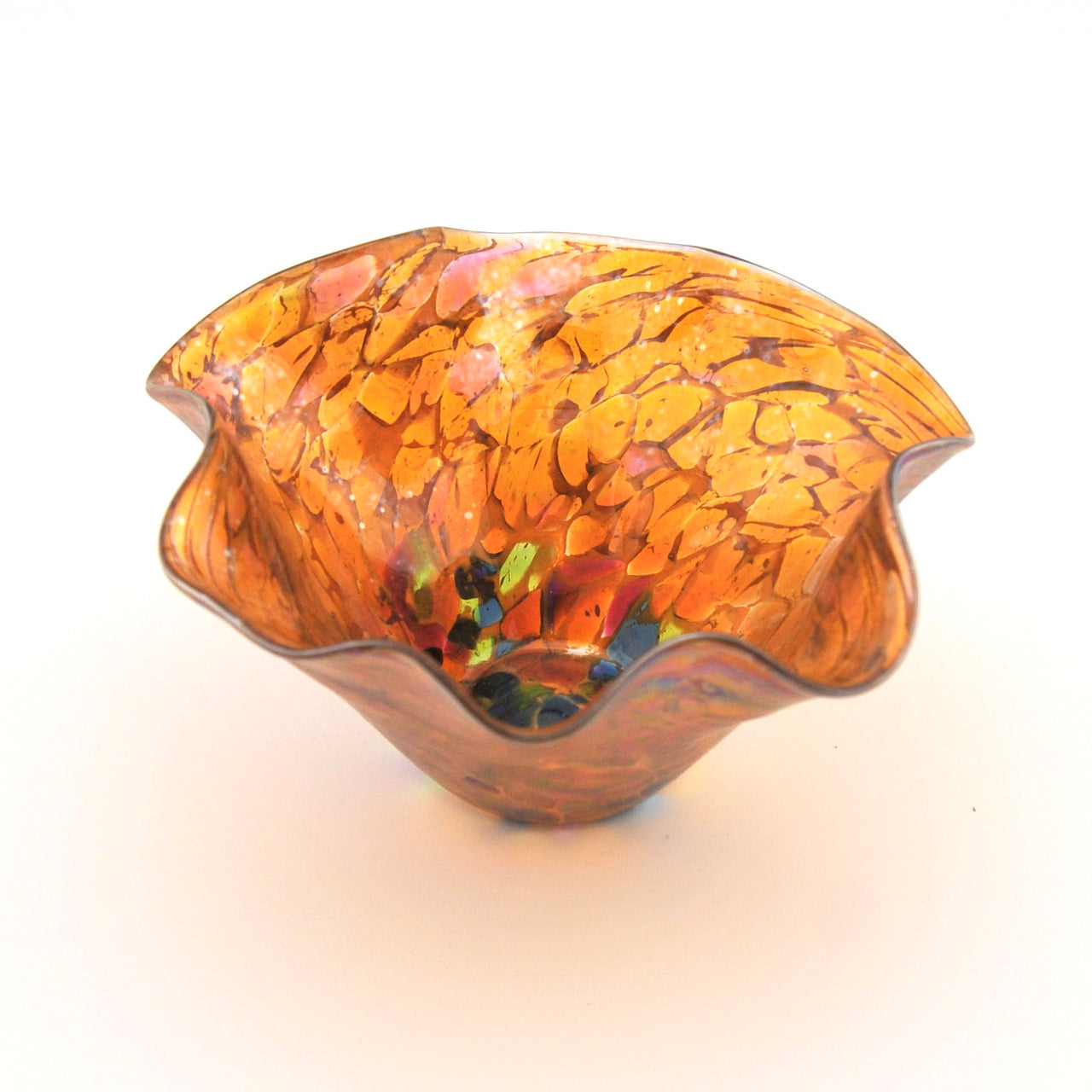 Inside View Glass Island Amber Mini Floppy Bowl
