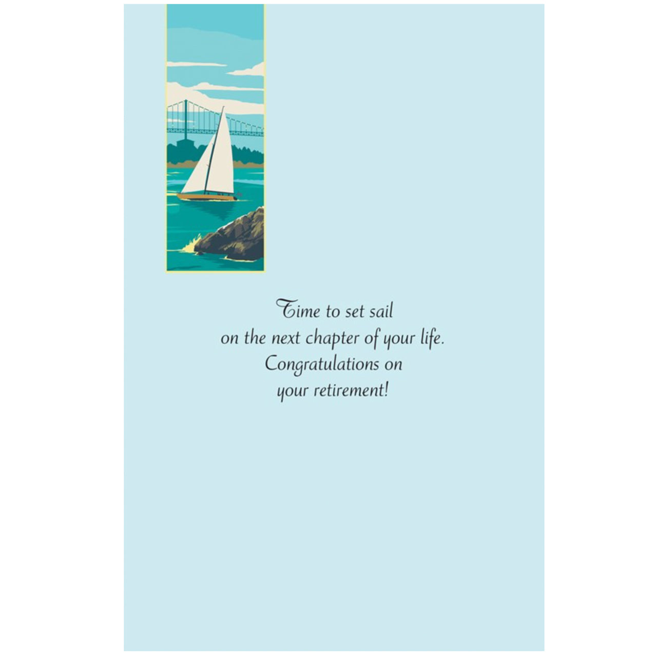 Inside Card Evening Sail Retirement Card