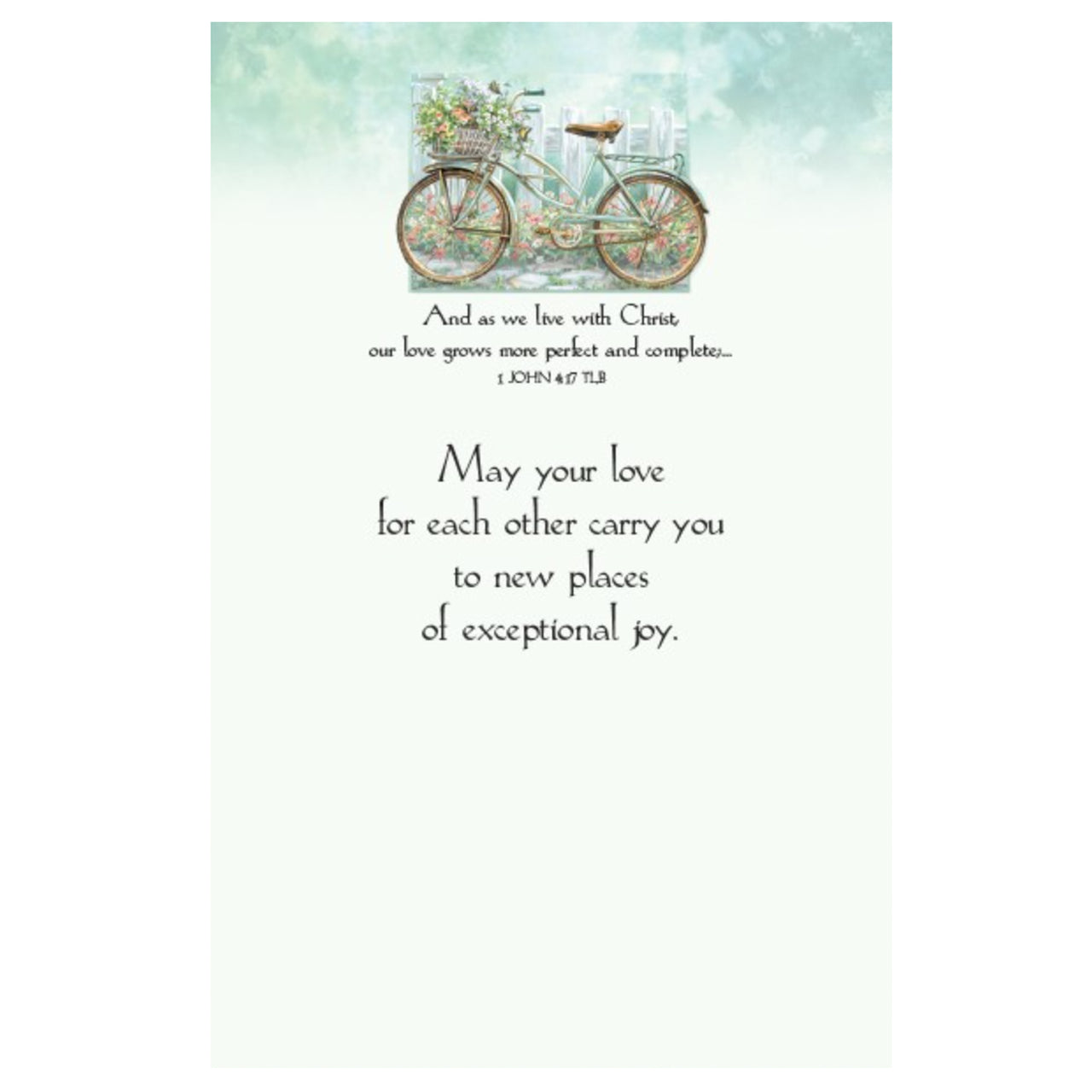 Inside Card Retro Bike and Basket Greeting Card