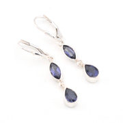 Iolite Marquise Tear Dangle Earring
