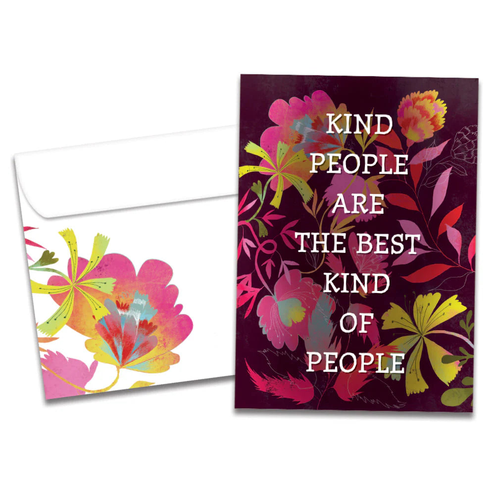 Kind People Thank You Card on white background
