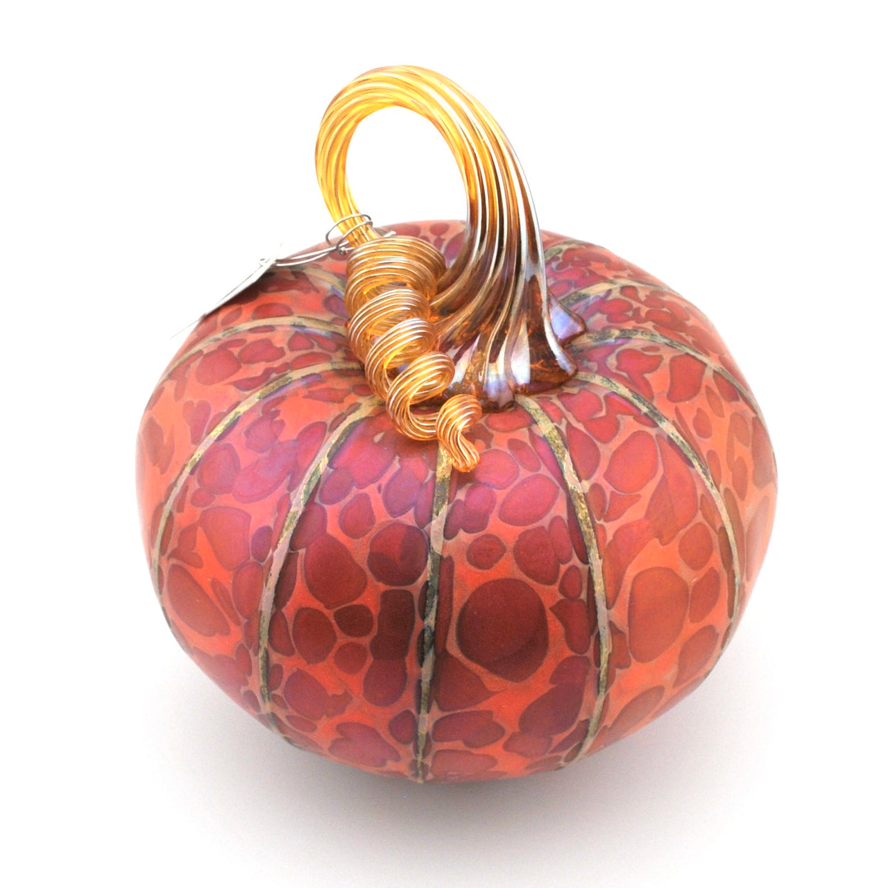 Large Sierra Red Glass Pumpkin