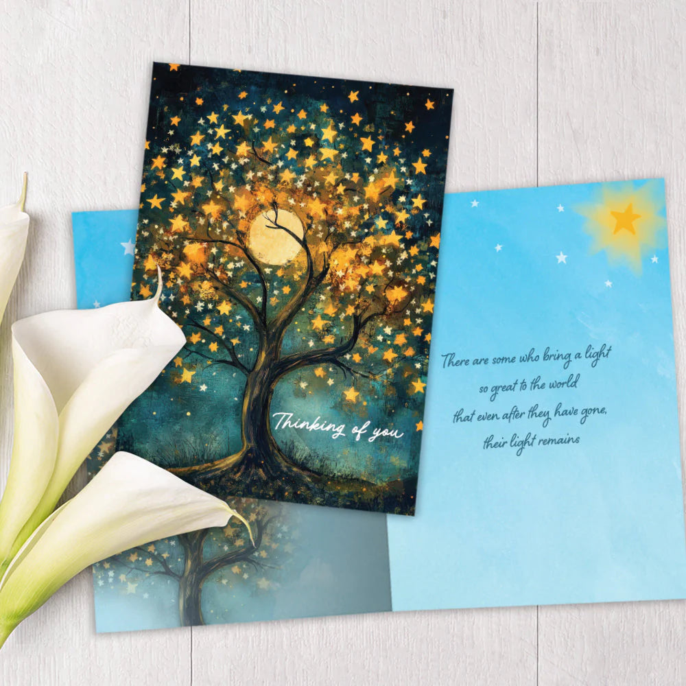 Light Still Remains Sympathy Card opened 