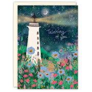 Lighthouse Sympathy Card on white background