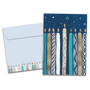 Menorah Candles Hanukkah Greeting Card