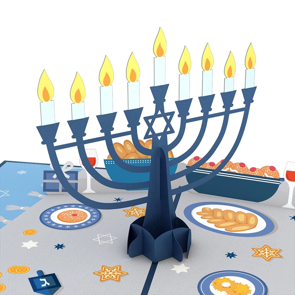 Menorah Light Pop Up Card