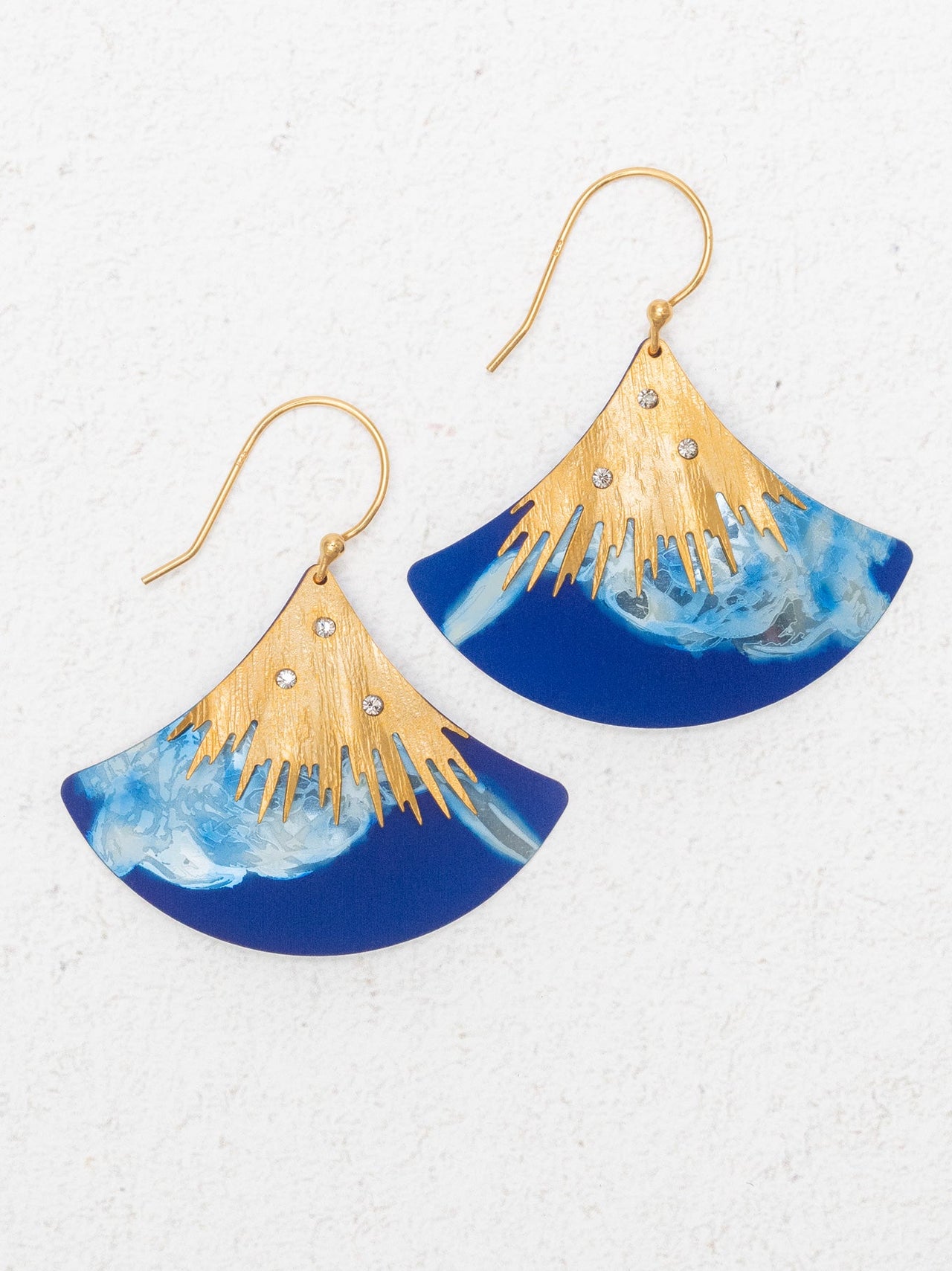 Midnight Blue Aster Earrings