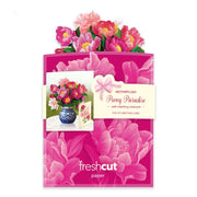 Mother's Day card with peony design and matching notecard by freshcut paper
