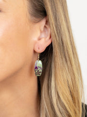 Floral Earrings on Model
