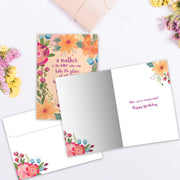 Mom Place Birthday Card opened with matching envelope