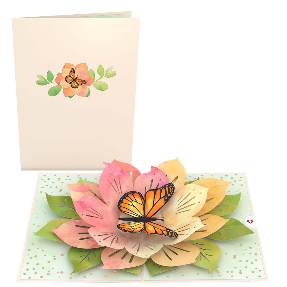 Monarch Butterfly Bloom Pop Up Card with Cover