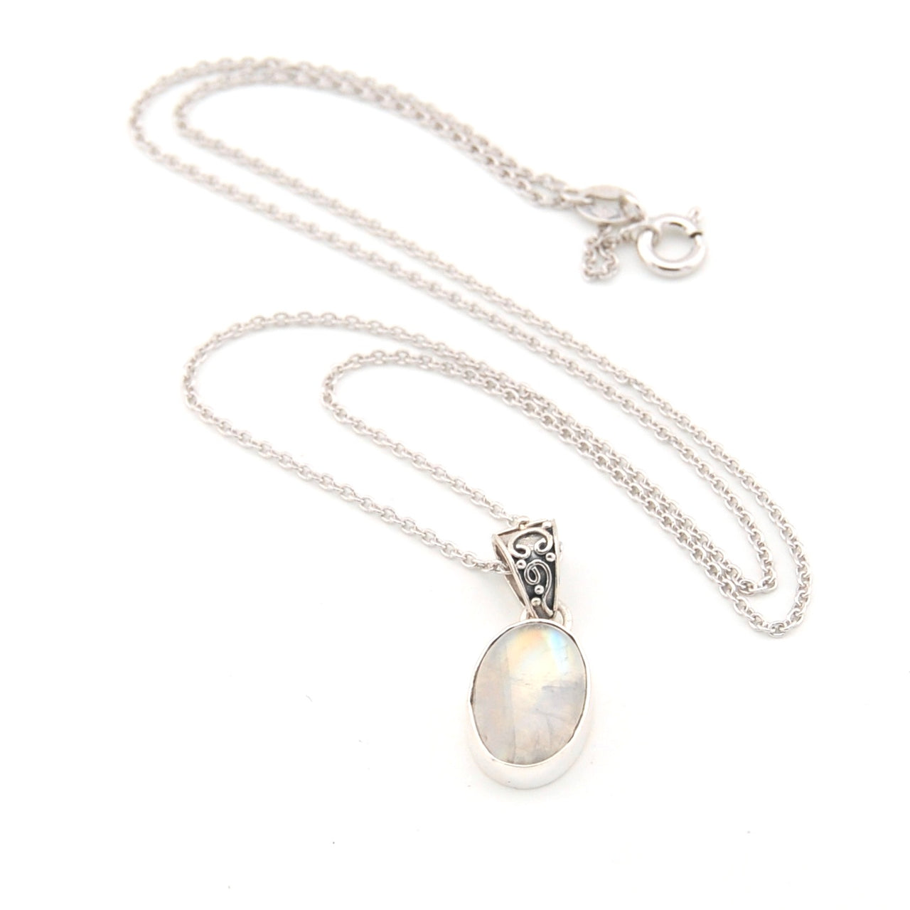 Moonstone 9x13mm Oval Necklace
