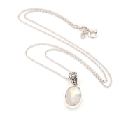 Moonstone 9x13mm Oval Necklace