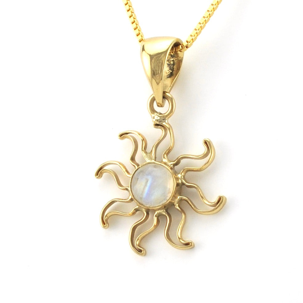 Moonstone Sun Pendant