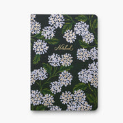 Navy Hydrangea Notebook