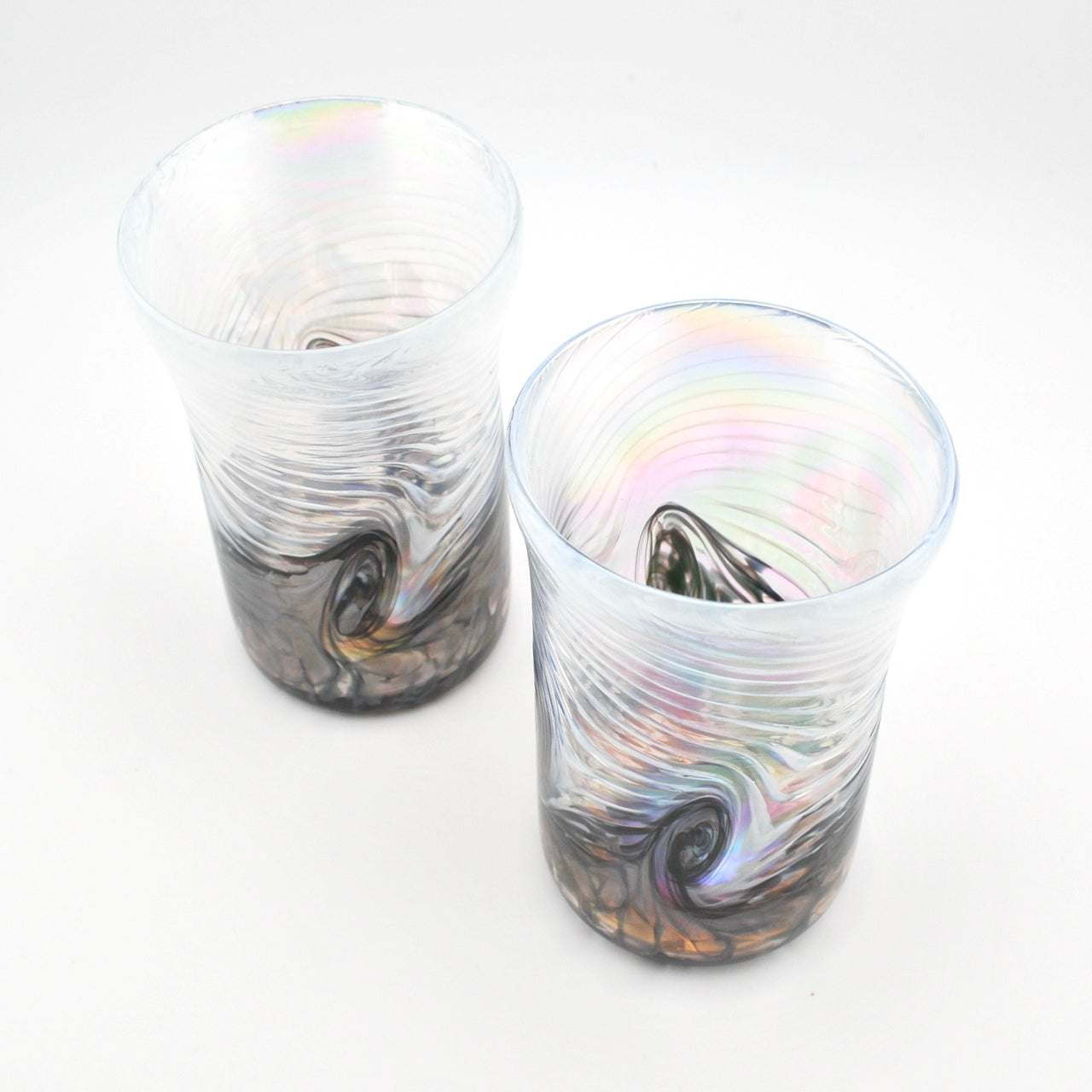 Overhead View Draco Time Warp Glass Tumbler