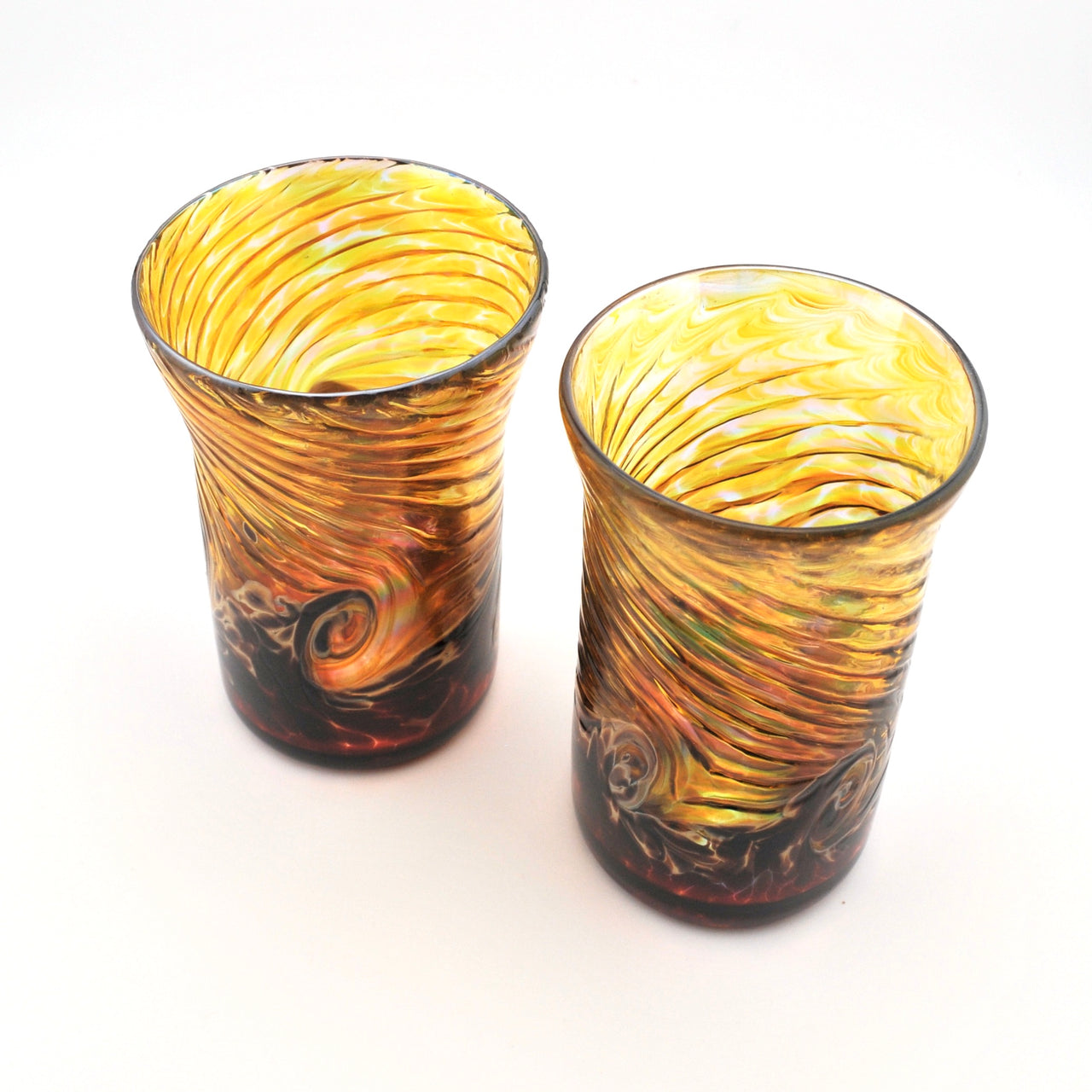 Overhead View Phoenix Time Warp Glass Tumbler